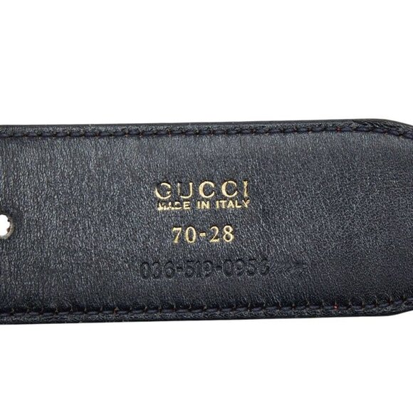 Gucci G Buckle Belt Size 70 28 036 519 0956 Wine Red Bordeaux Leather main image 6